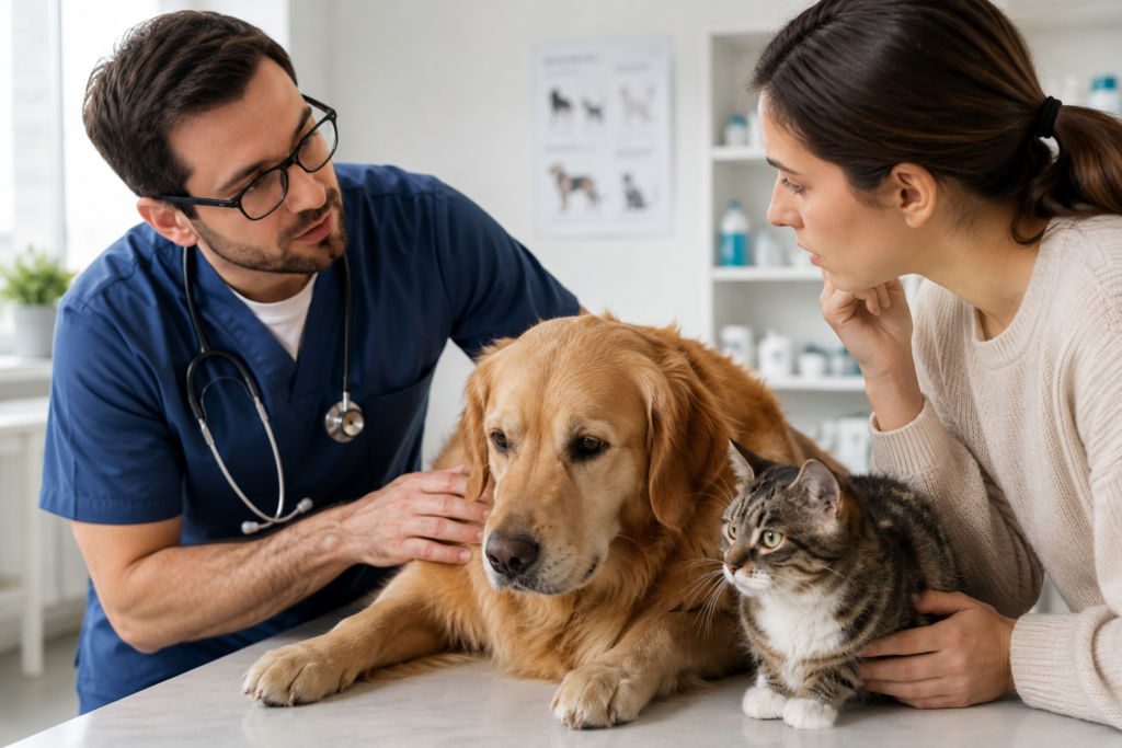 Veterinario en consulta
